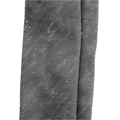 Light Grey Three Fold Shantung Silk Handrolled Untipped Tie